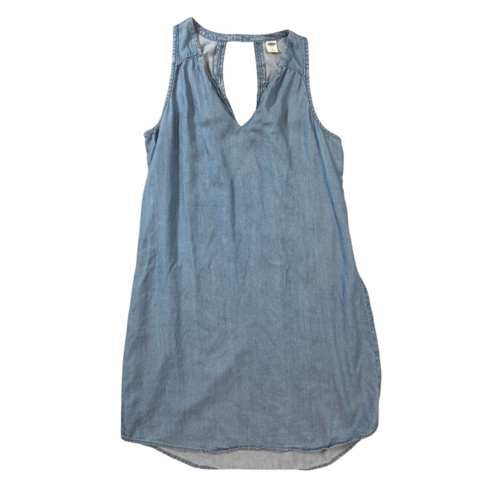 Old‎ Navy Blue V-Neck Chambray Denim Style Dress- Women’s Size Small Petite